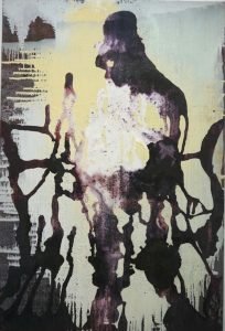 untitled (2012), mixed media on canvas, 198 x 133 cm