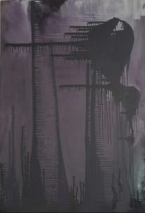 untitled (2011), mixed media on canvas, 195 x 130 cm